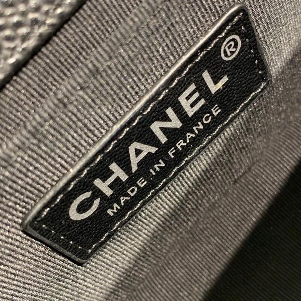 Chanel Quilted Boy Bag 20cm Caviar Leather Antique Silver Hardware Fall/Winter Act 1 Collection Black – product image 16