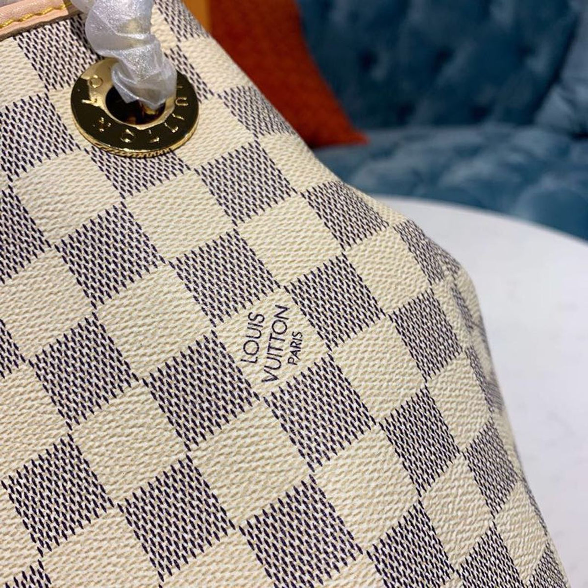 Louis Vuitton Artsy MM Bag 42cm Damier Azur Canvas Spring/Summer Collection N41174, Beige – product image 9