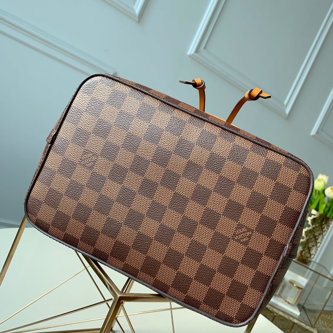 Louis Vuitton NeoNoe Bucket Bag MM Damier Azur Canvas Spring/Summer Collection N50042 Orange – product image 9