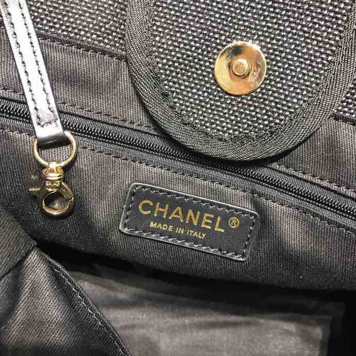 Chanel Deauville Tote 38cm Canvas Bag Spring/Summer Collection Black/Grey/Multi – product image 10