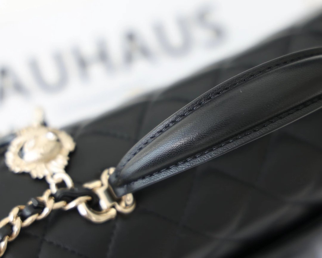 Chanel Mini Flap Bag With Top Handle AS2431 20cm Black – product image 8
