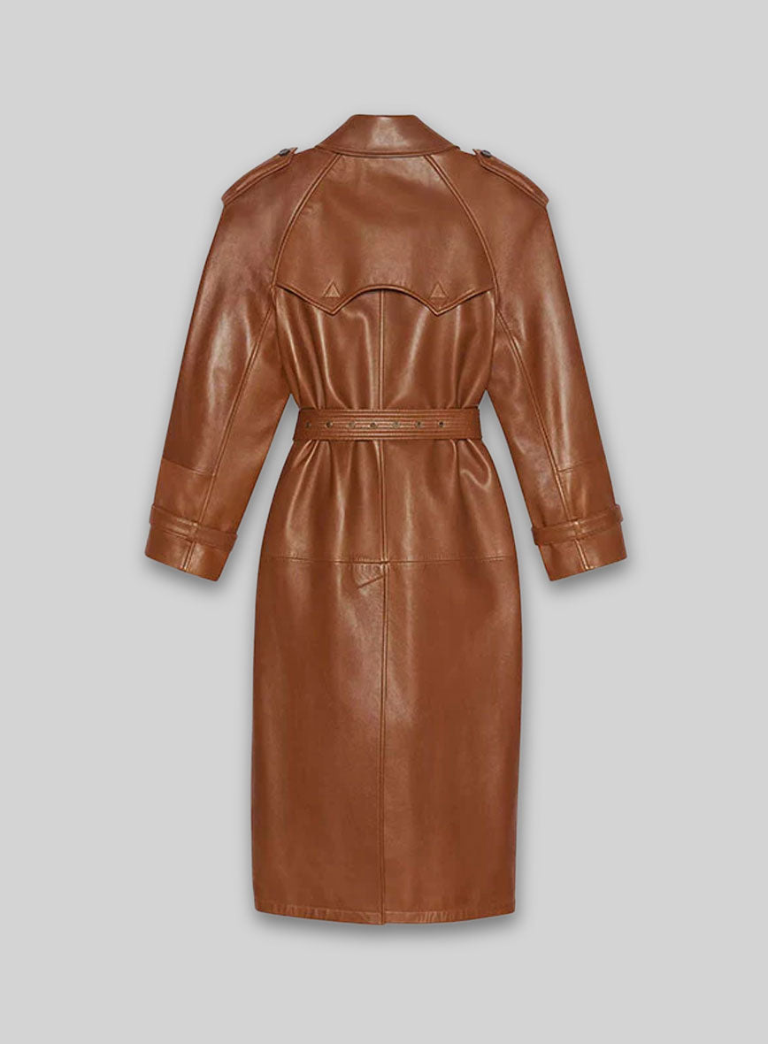 Jacketcart Ivy Leather Long Coat