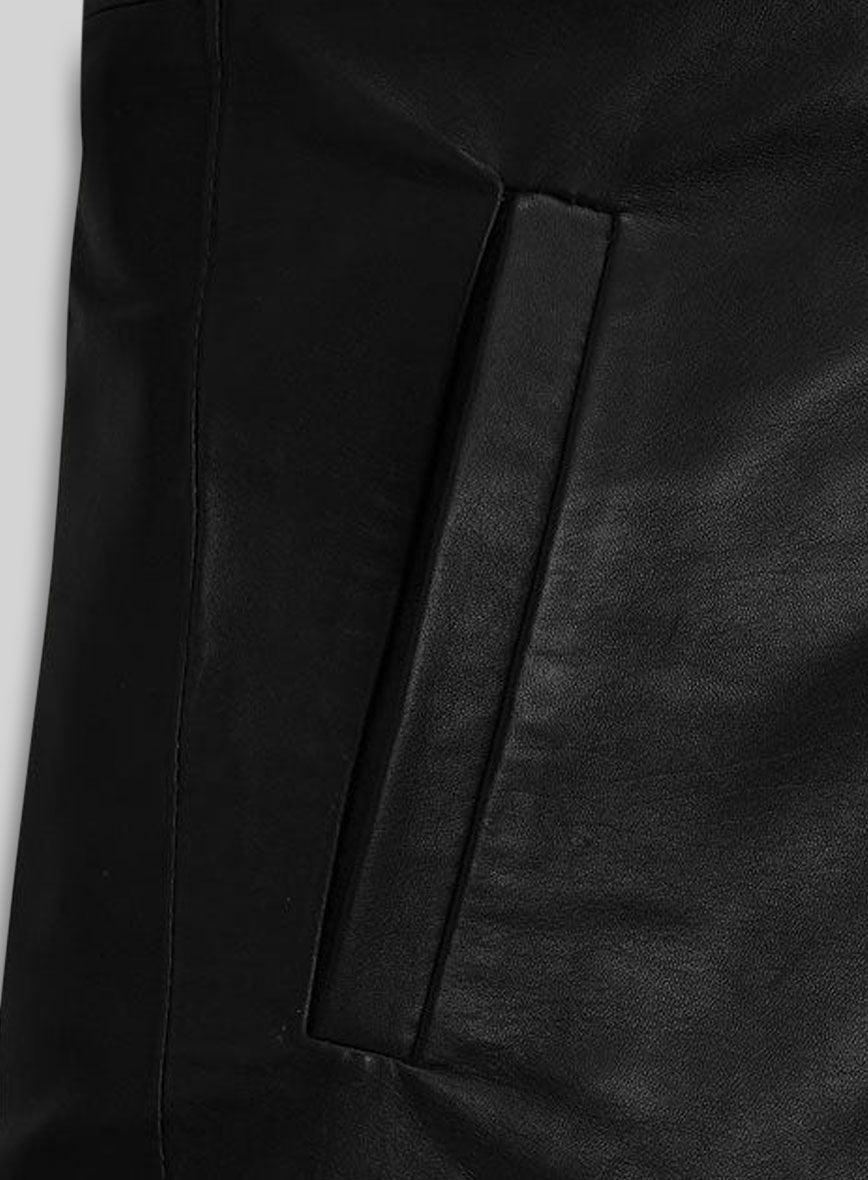 Jacketcart Women’s Black Leather Long Coat