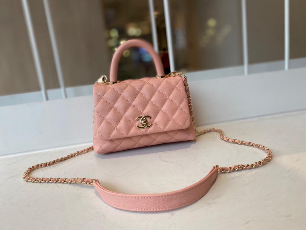 Chanel Flap Bag With Top Handle 19cm Pink – product image 9
