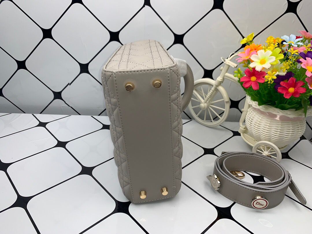 Christian Dior Lady Dior Bag Metal Hardware Spring Collection 20cm Dark Grey – product image 7