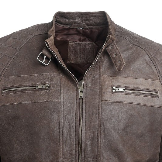 Jacketcart Men Brown Leather Jacket