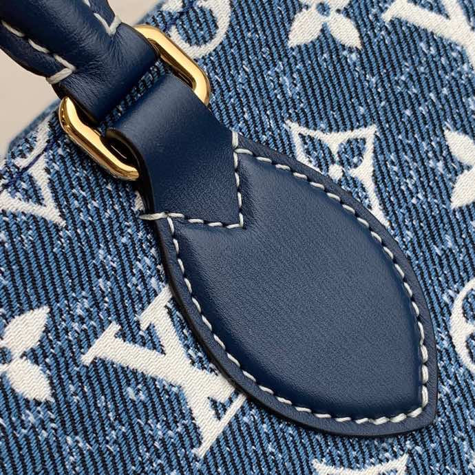 Louis Onthego MM Tote Navy Blue 32cm