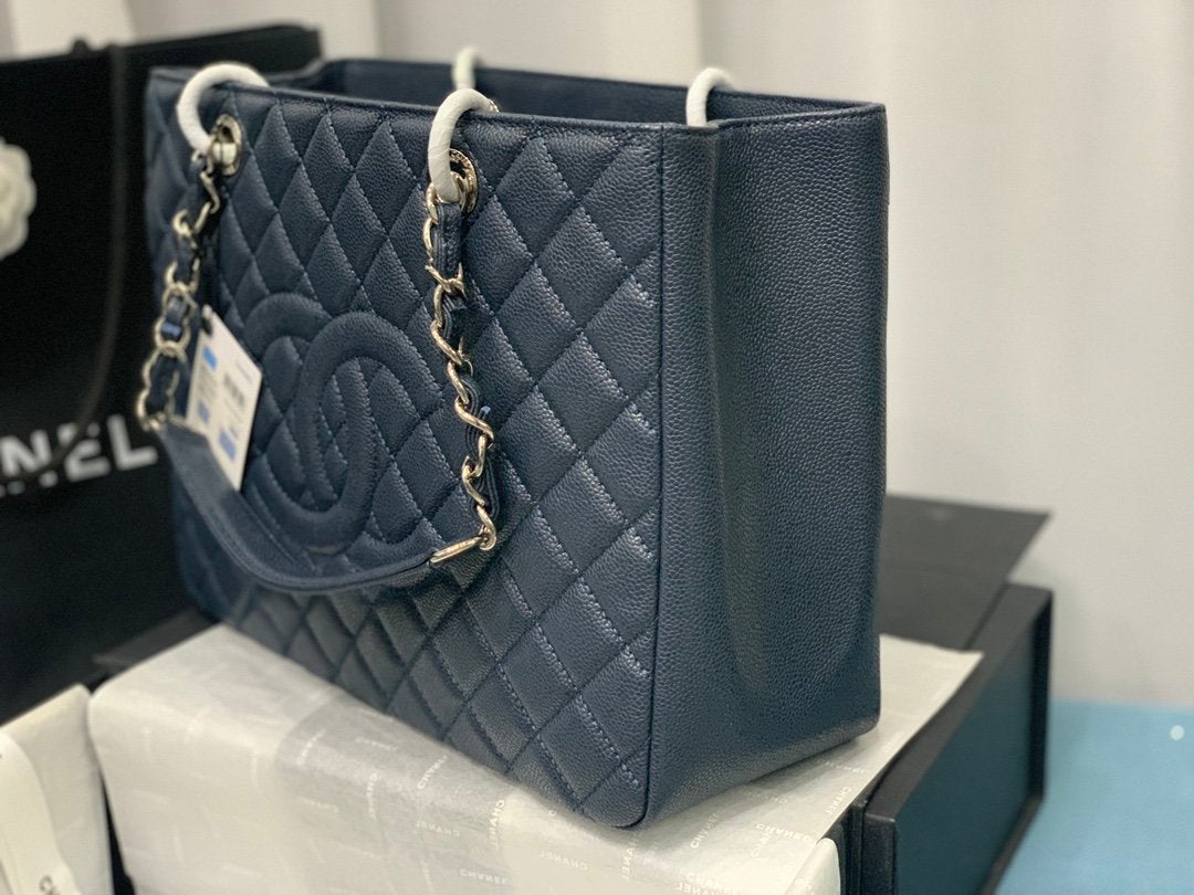 Chanel Tote Bag Spring Collection Silver Hardware 33cm Blue – product image 7