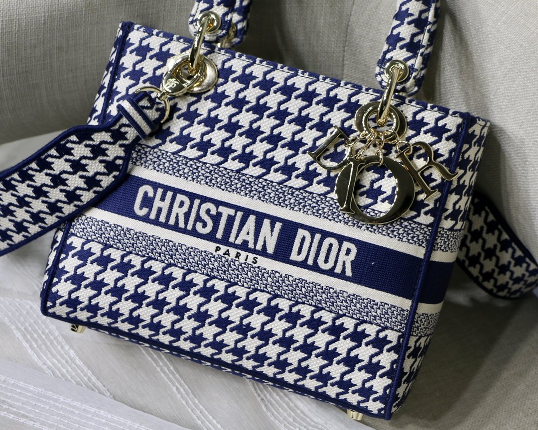 Christian Dior Medium Lady D-Lite Bag 24cm Blue – product image 9