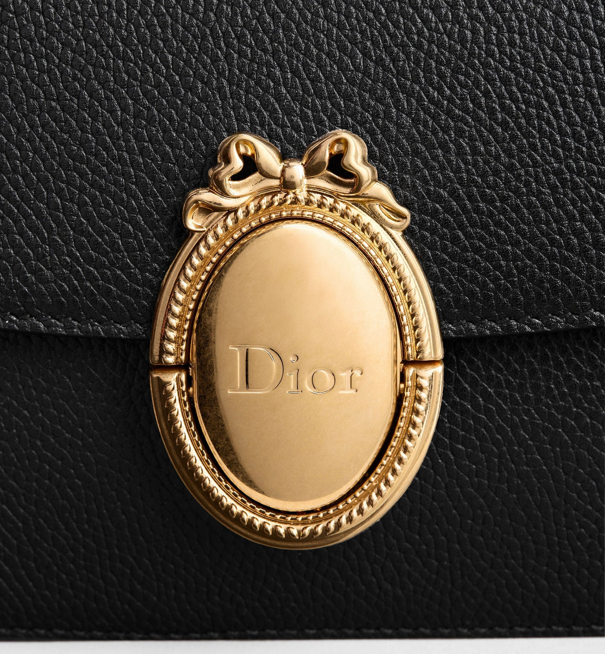 Women's Small Médaillon Flap Bag With Grained Calfskin And Dior Clasp