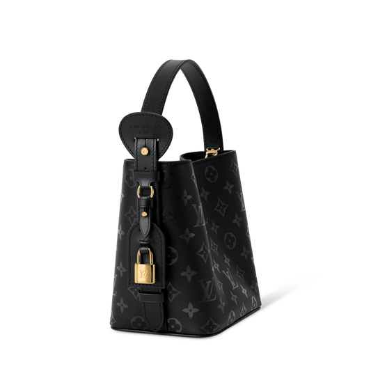 Women's All In BB Monogram Ink Boldly Black Bucket Bag