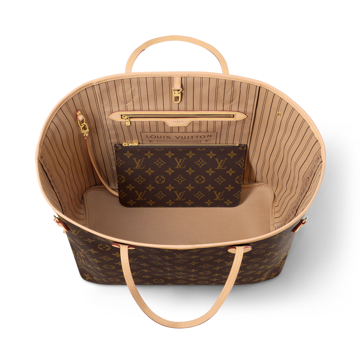 Neverfull GM Monogram Coated Canvas Gold-Toned Hardware - JC