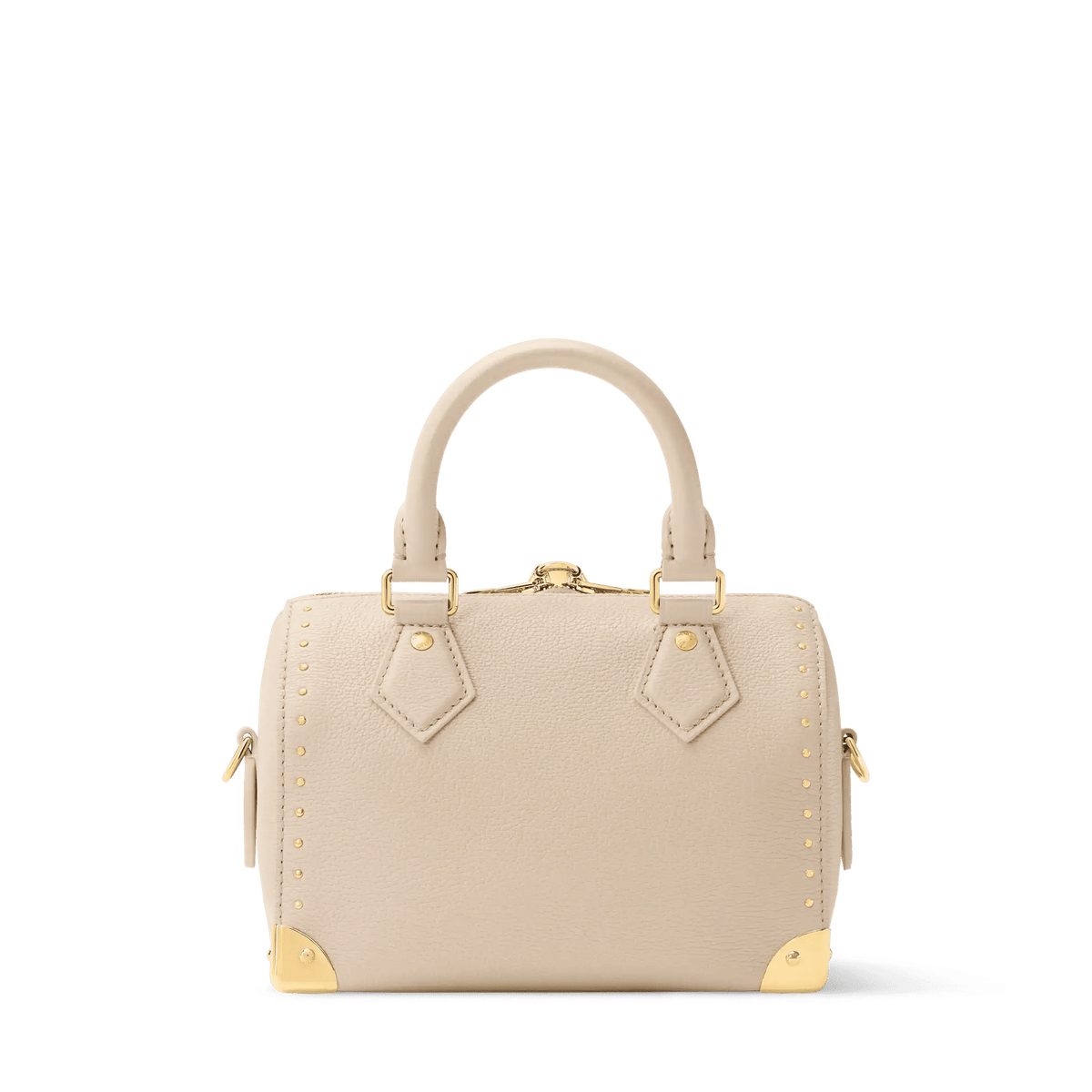 Women's Speedy Trunk 20 Calfskin Leather Almond Crossbody Bag