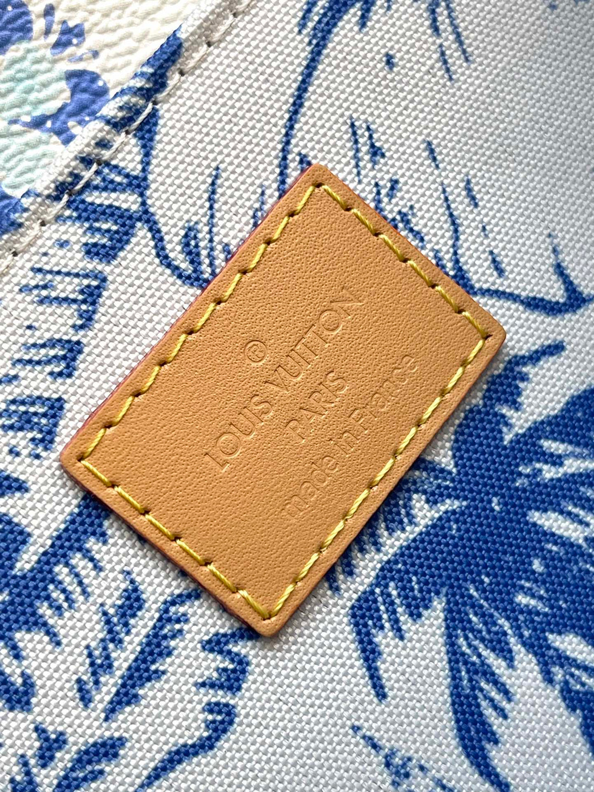 Pochette Métis 25 in Lagoon Blue Monogram Tiles Canvas Gold Hardware