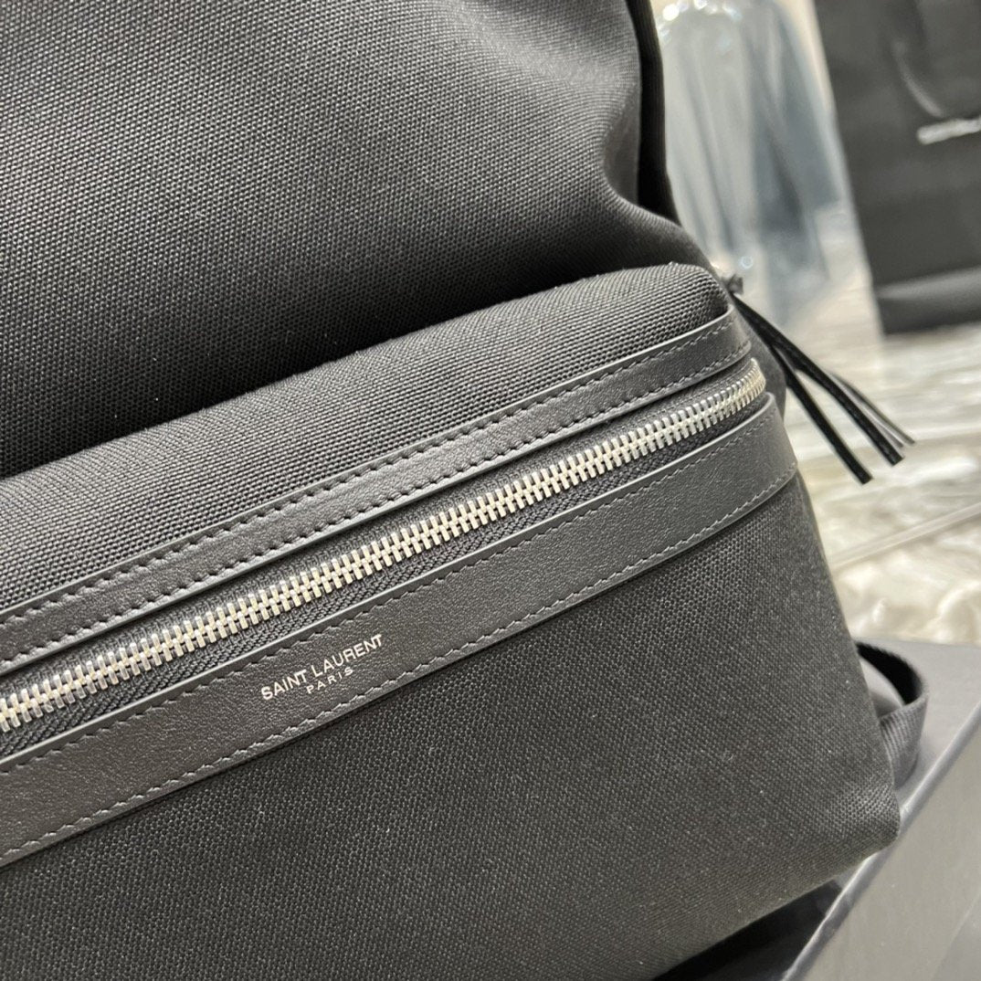 Saint Laurent City Backpack In Canvas Unisex 38cm Black – product image 2