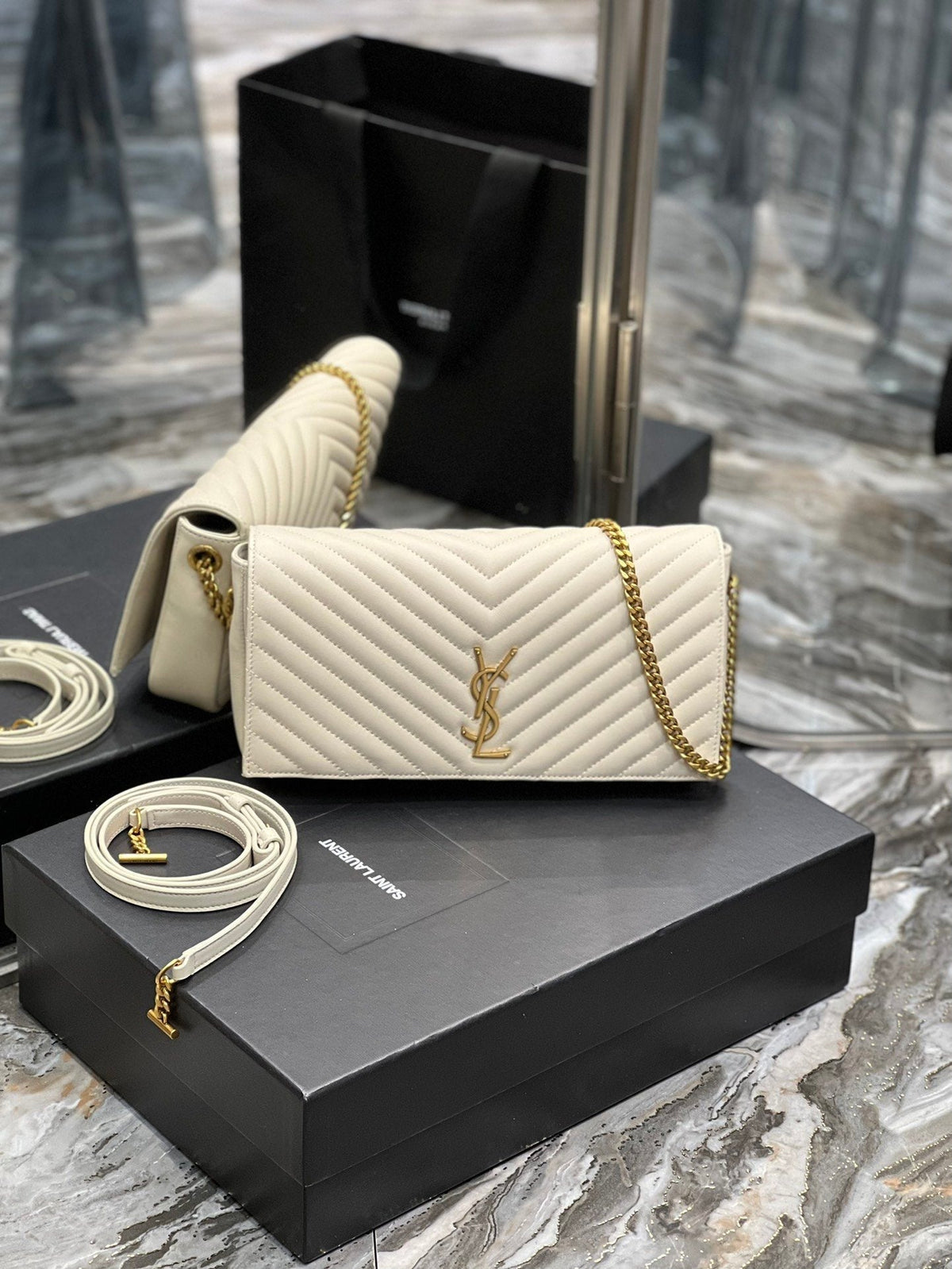Saint Laurent Kata 99 Chain Bag With Gold Hardware 26cm – product image 1