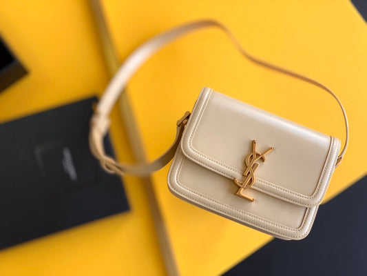YS Laurent Solferino Small Satchel With Gold Hardware 19cm