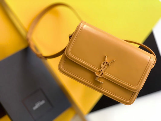 YS Laurent Solferino Medium Satchel With Gold Hardware 23cm
