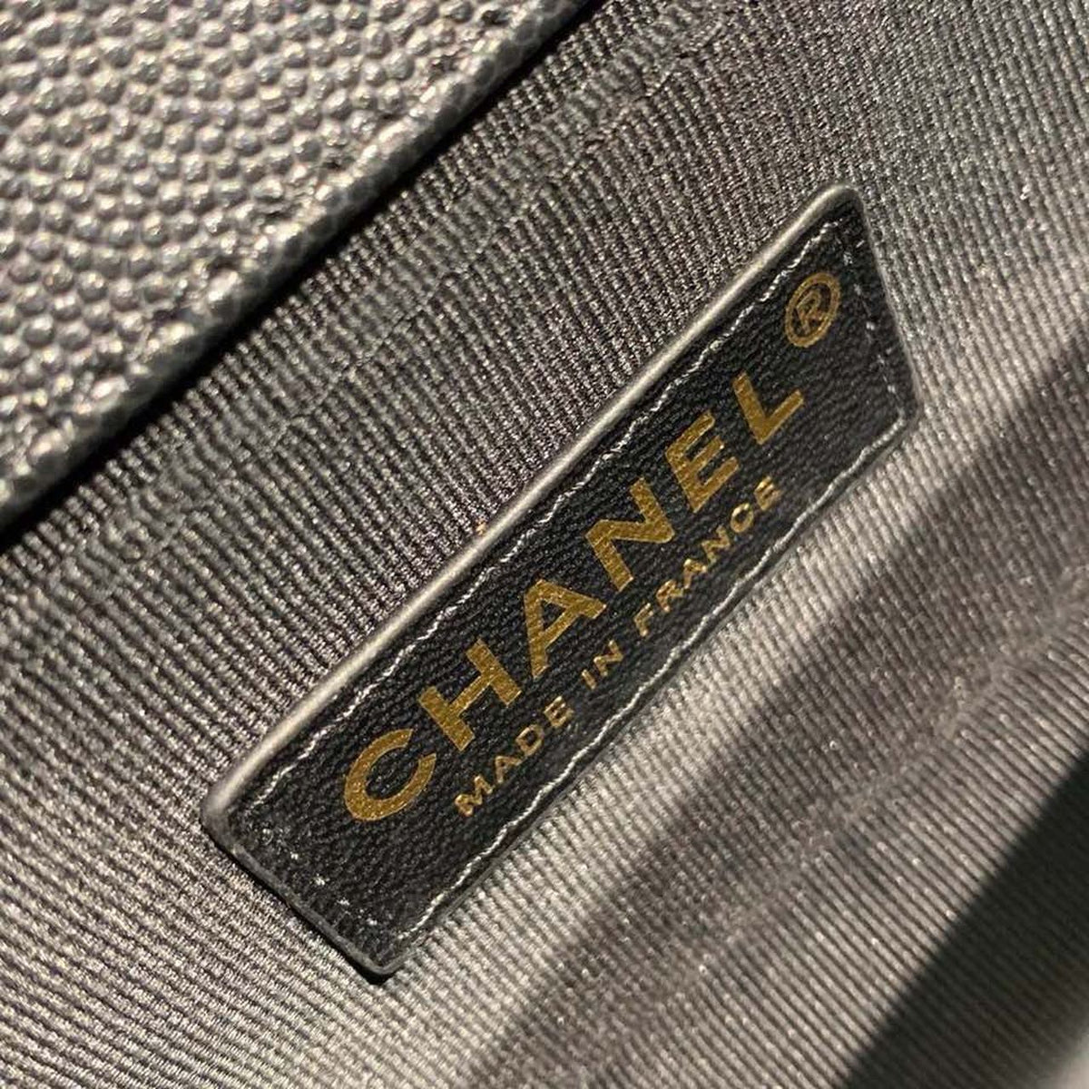 Chanel Chevron Boy Bag 20cm Caviar Leather Antique Gold Hardware Fall/Winter Act 1 Collection Black – product image 15