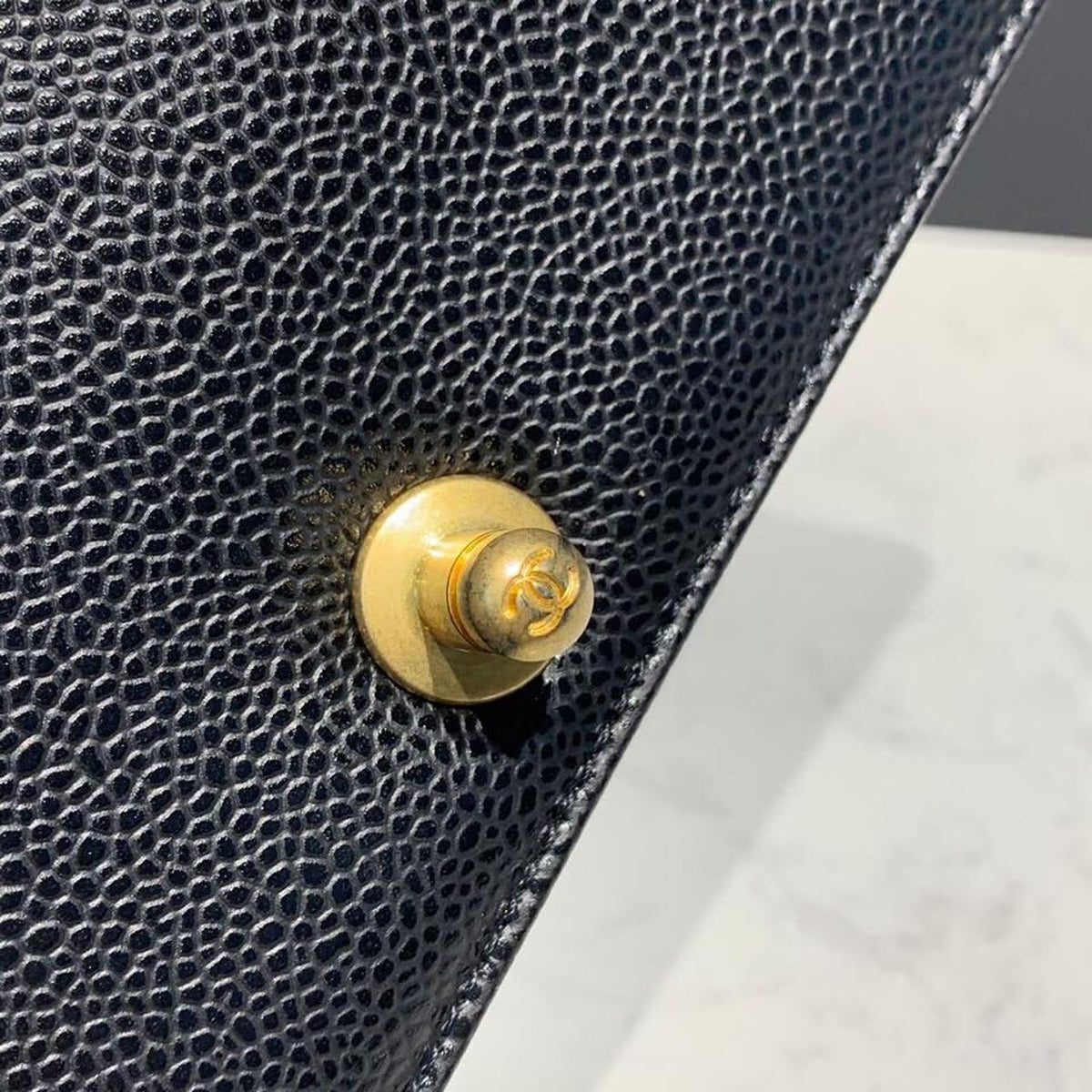 Chanel Quilted Boy Bag 25cm Caviar Leather Antique Gold Hardware Fall/Winter Act 1 Collection Black – product image 10