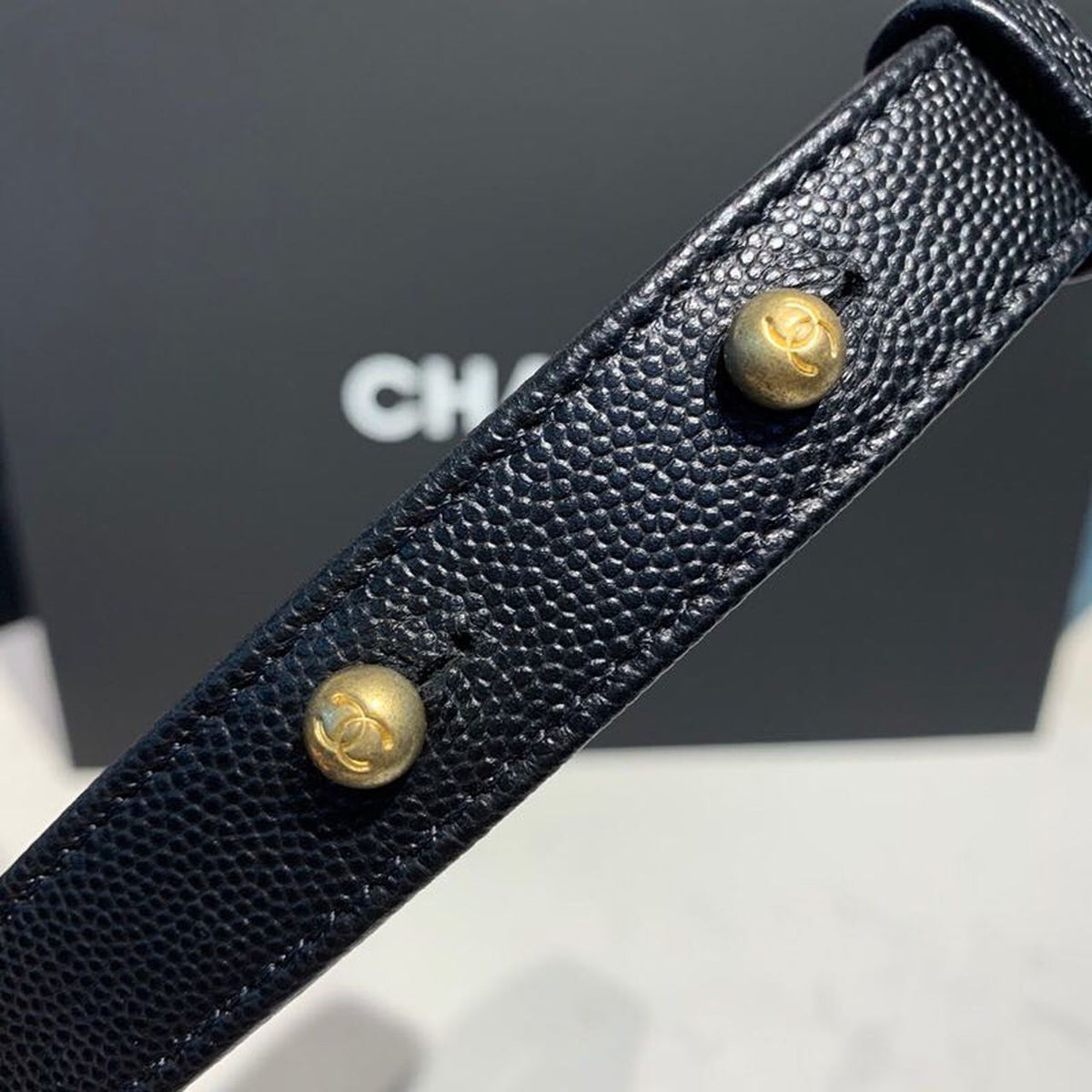 Chanel Quilted Boy Bag Caviar Leather Antique Gold Hardware Fall/Winter Act 1 Collection Black – product image 10