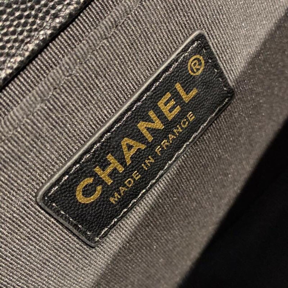 Chanel Quilted Boy Bag Caviar Leather Antique Gold Hardware Fall/Winter Act 1 Collection Black – product image 15