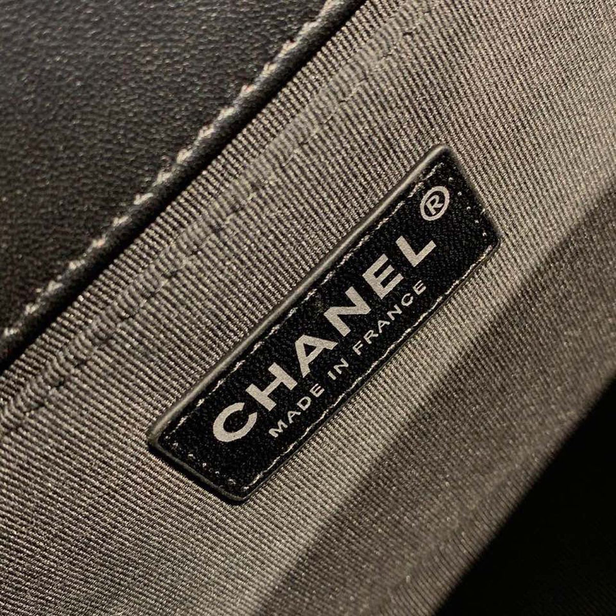 Chanel Quilted Boy Bag 25cm Lambskin Leather Antique Silver Hardware Fall/Winter Act 1 Collection Black – product image 14