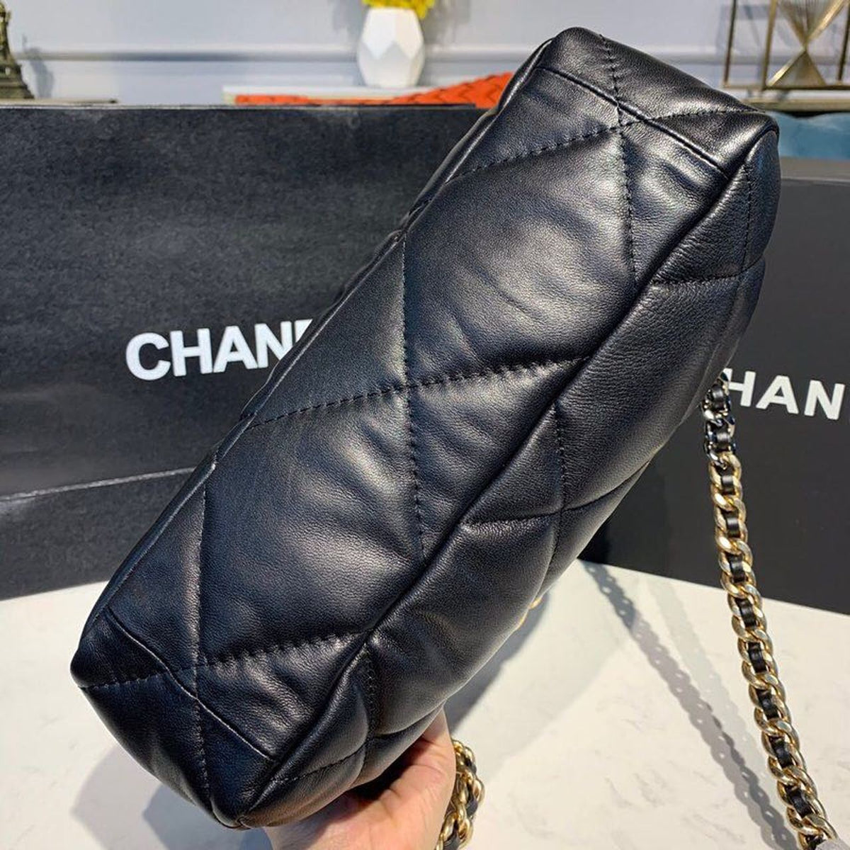 Chanel 19 Flap Bag 30cm Goatskin Leather Fall/Winter Act 1 Collection Black – product image 7