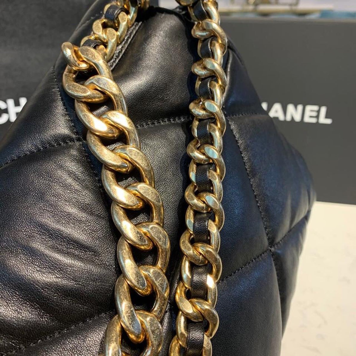 Chanel 19 Flap Bag 30cm Goatskin Leather Fall/Winter Act 1 Collection Black – product image 11