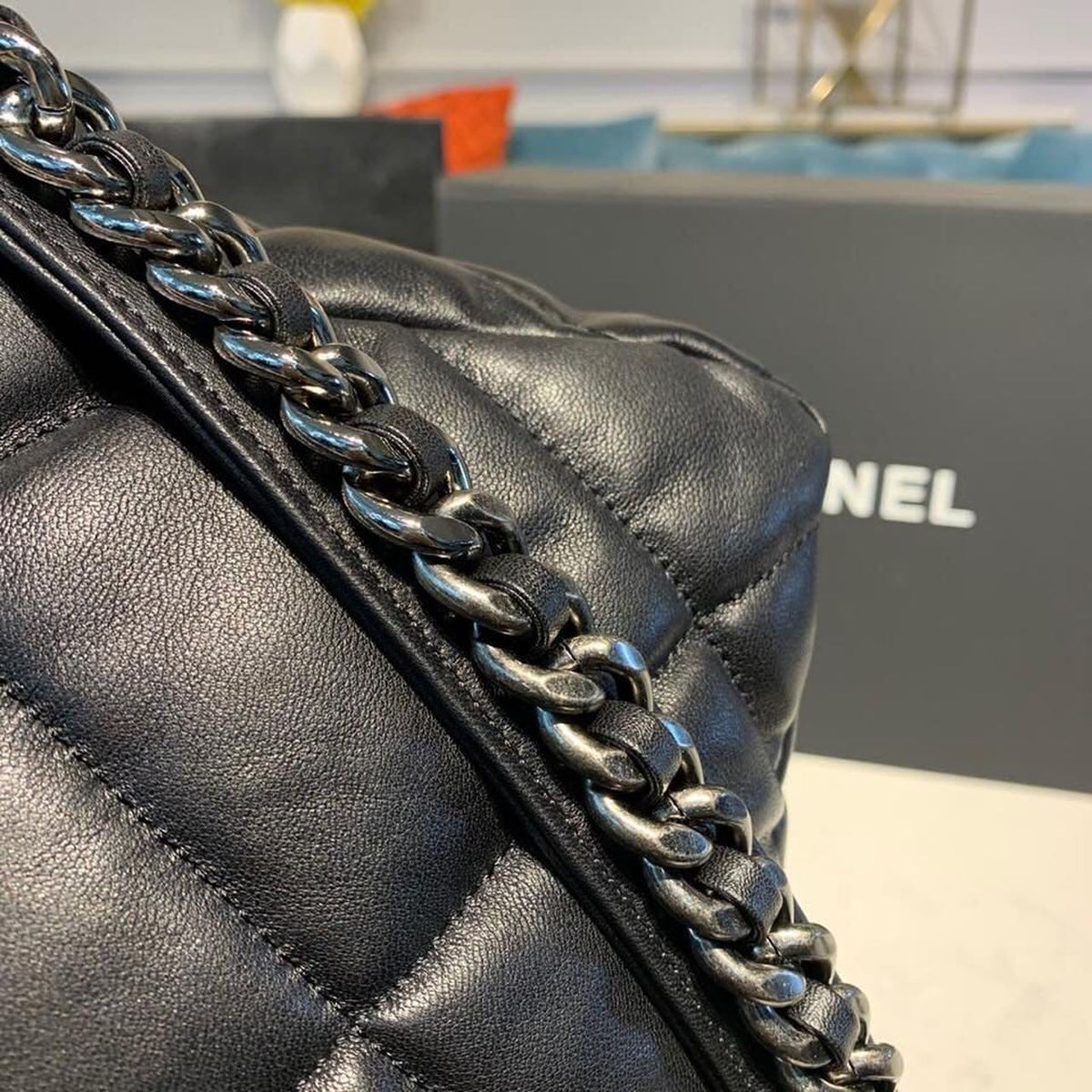 Chanel 19 Flap Bag 30cm Goatskin Leather Fall/Winter Act 1 Collection Black – product image 9
