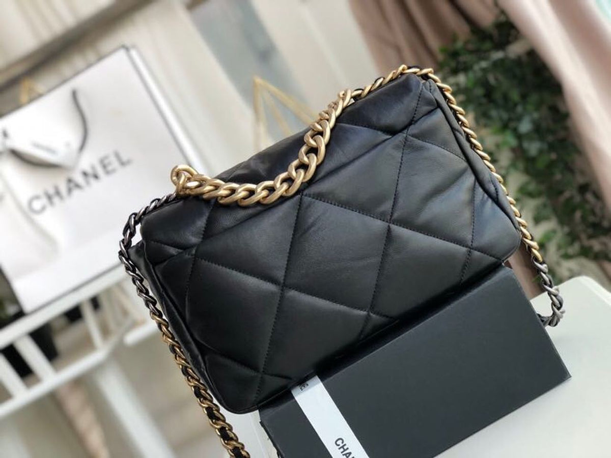 Chanel 19 Flap Bag 30cm Goatskin Leather Fall/Winter Act 1 Collection, Black – product image 3