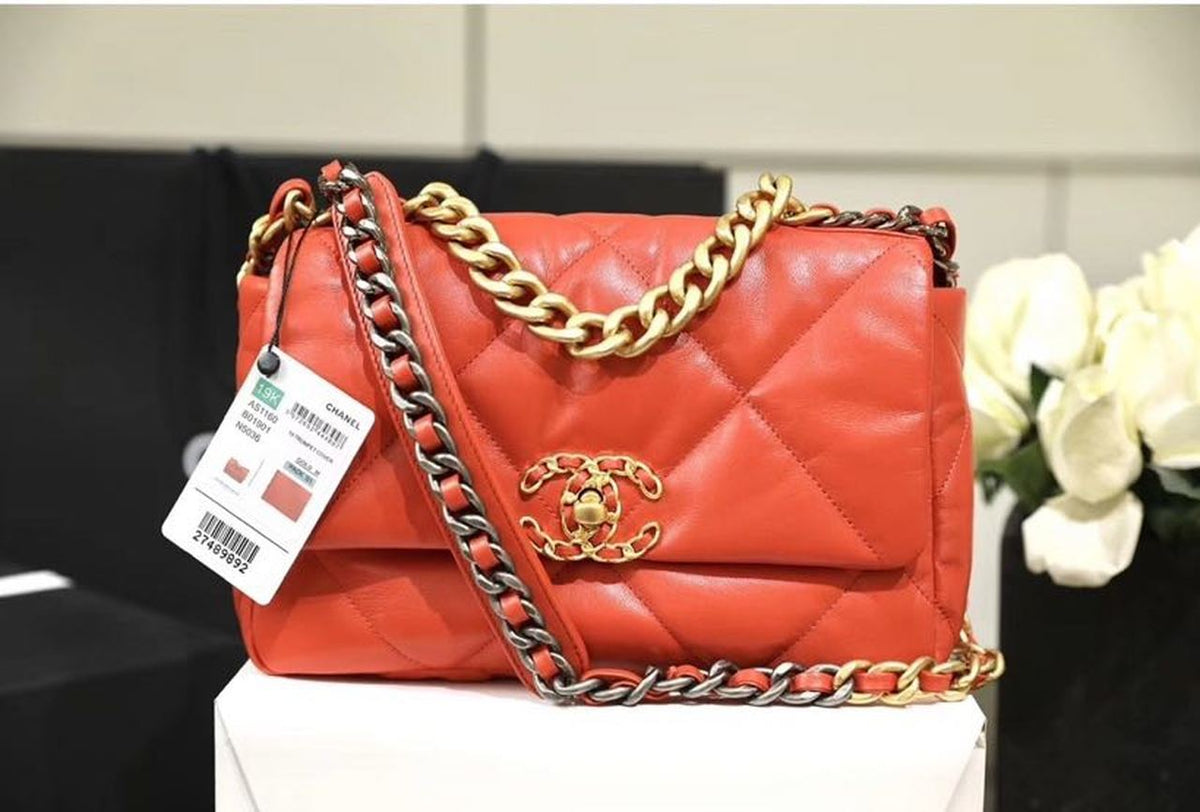Chanel 19 Flap Bag 26cm Goatskin Leather Spring/Summer Act 1 Collection, Red – product image 1