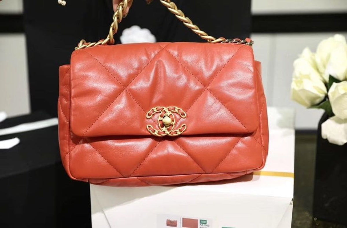 Chanel 19 Flap Bag 26cm Goatskin Leather Spring/Summer Act 1 Collection, Red – product image 8