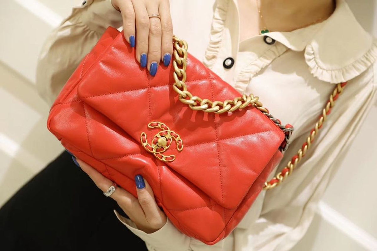 Chanel 19 Flap Bag 26cm Goatskin Leather Spring/Summer Act 1 Collection, Red – product image 19