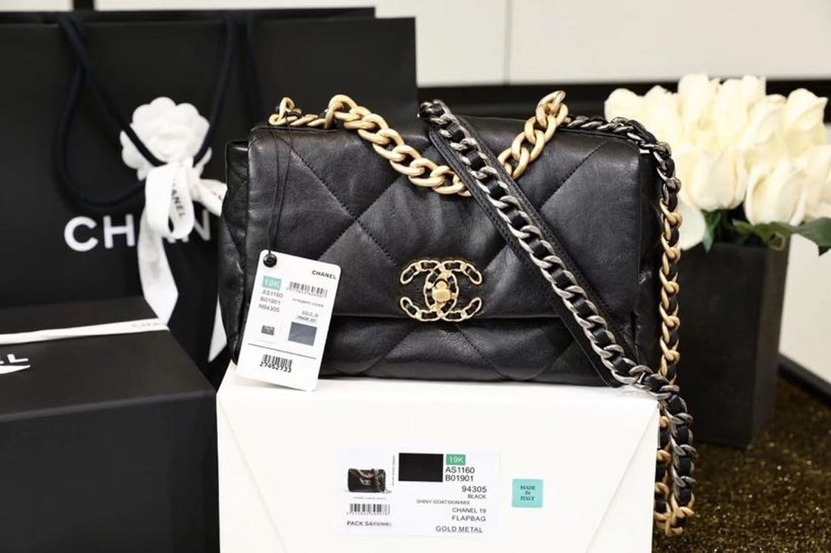 Chanel 19 Flap Bag 26cm Goatskin Leather Spring/Summer Act 1 Collection, Black – product image 2