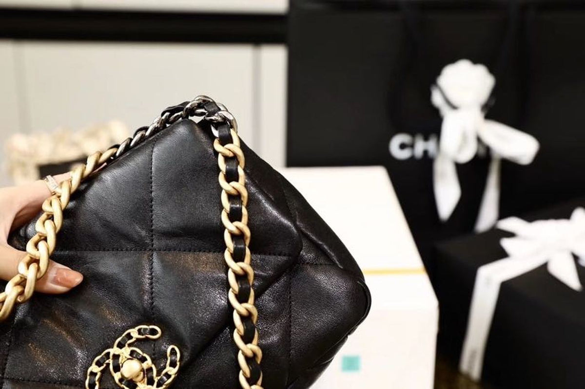 Chanel 19 Flap Bag 26cm Goatskin Leather Spring/Summer Act 1 Collection, Black – product image 3