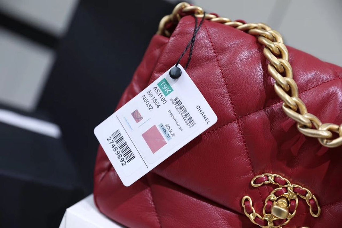 Chanel 19 Flap Bag 26cm Goatskin Leather Spring/Summer Act 1 Collection, Burgundy – product image 17