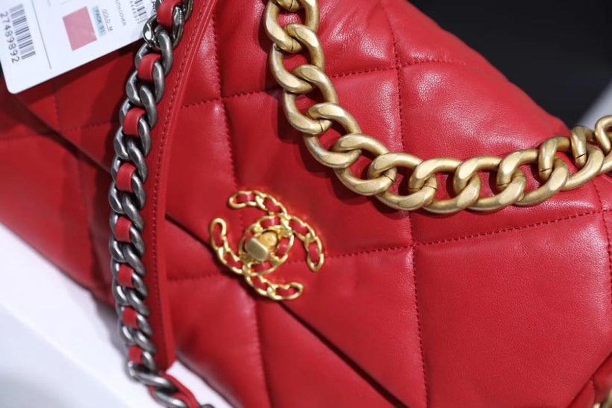 Chanel 19 Flap Bag 26cm Goatskin Leather Spring/Summer Act 1 Collection, Red – product image 6