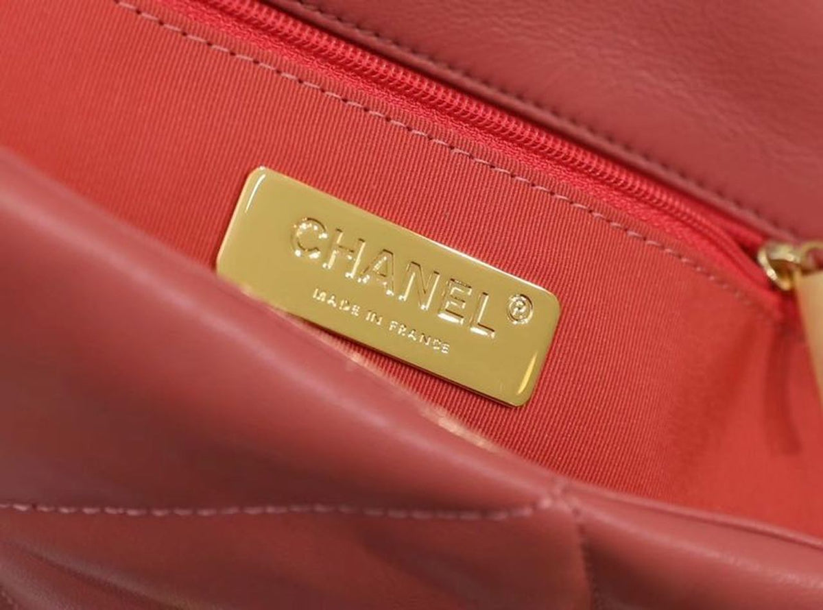 Chanel 19 Flap Bag 26cm Goatskin Leather Spring/Summer Act 1 Collection, Rose Pink – product image 11