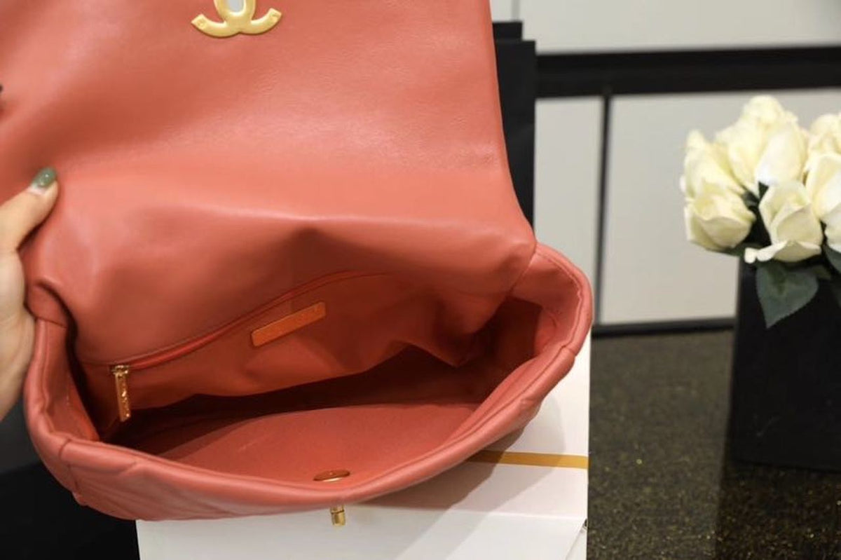 Chanel 19 Flap Bag 26cm Goatskin Leather Spring/Summer Act 1 Collection, Rose Pink – product image 5