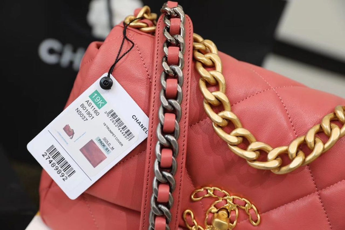 Chanel 19 Flap Bag 26cm Goatskin Leather Spring/Summer Act 1 Collection, Rose Pink – product image 17