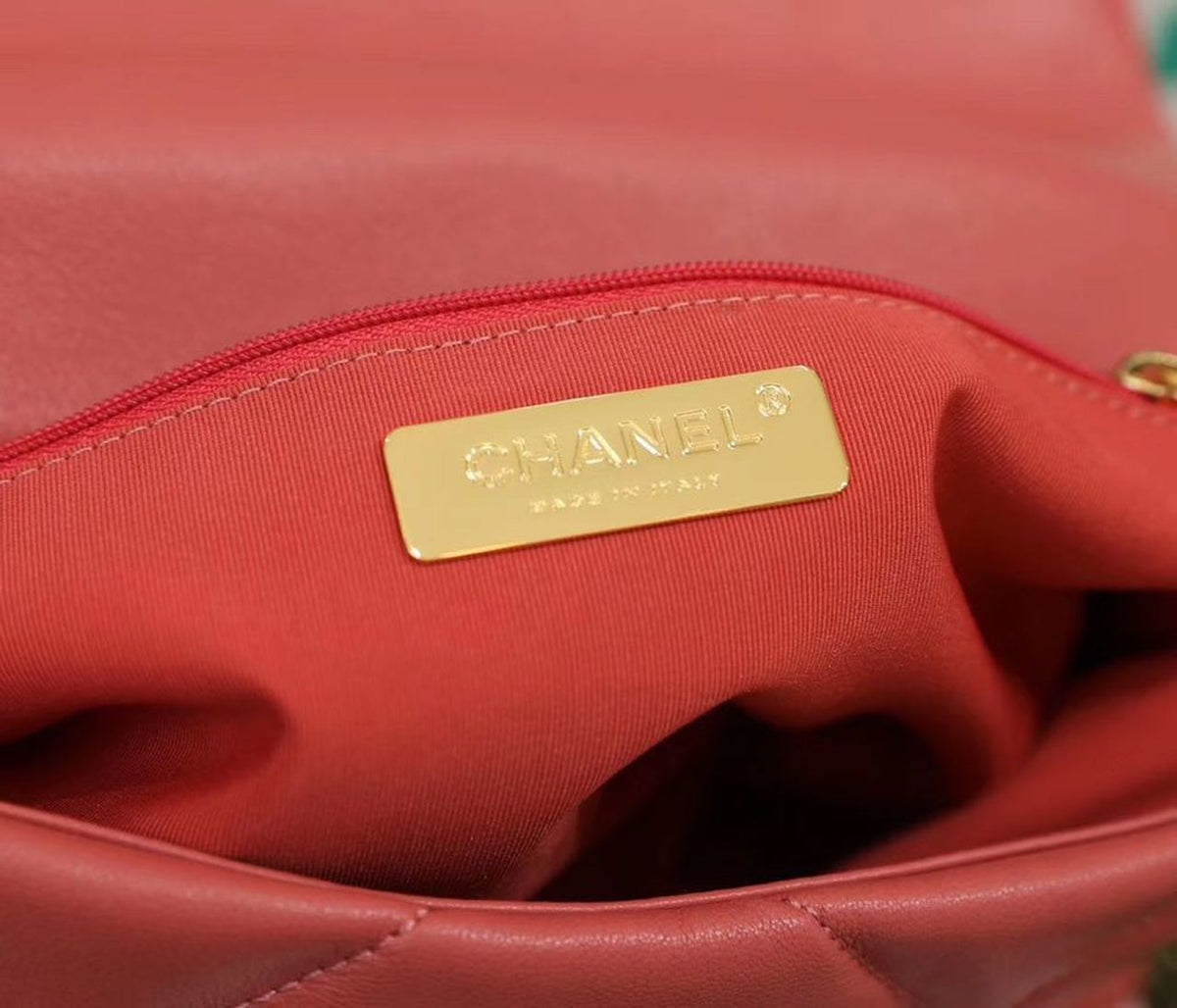 Chanel 19 Flap Bag 26cm Goatskin Leather Spring/Summer Act 1 Collection, Rose Pink – product image 20