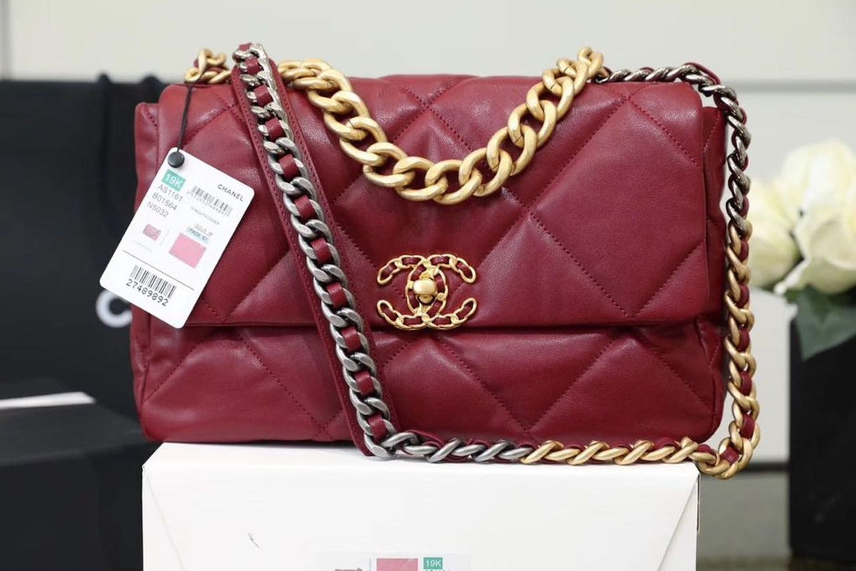 Chanel 19 Flap Bag 26cm Goatskin Leather Spring/Summer Act 1 Collection, Bordeaux – product image 1