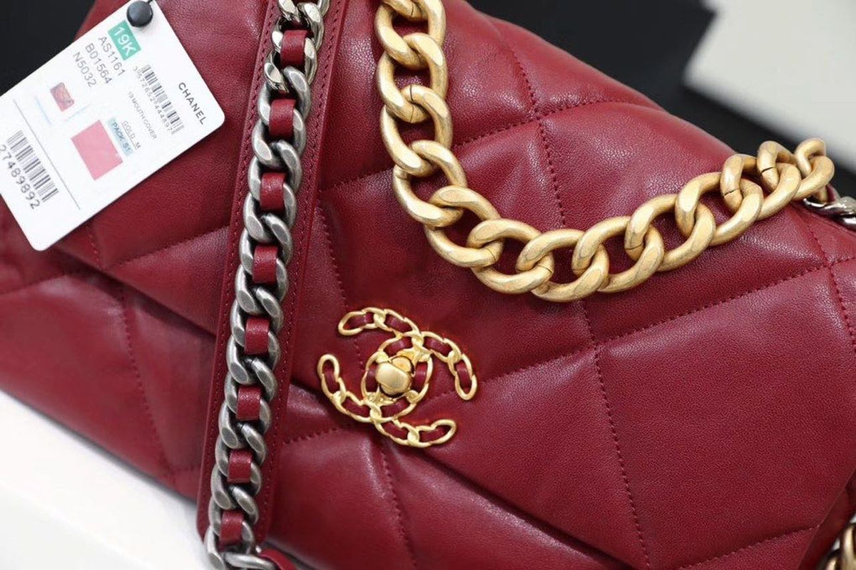 Chanel 19 Flap Bag 26cm Goatskin Leather Spring/Summer Act 1 Collection, Bordeaux – product image 4