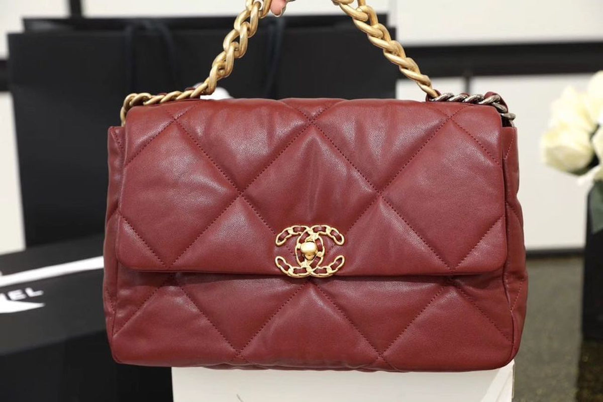 Chanel 19 Flap Bag 26cm Goatskin Leather Spring/Summer Act 1 Collection, Bordeaux – product image 5