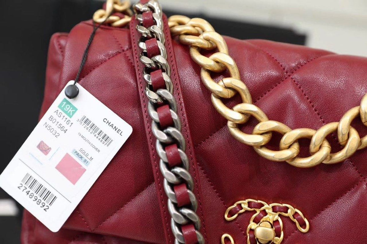 Chanel 19 Flap Bag 26cm Goatskin Leather Spring/Summer Act 1 Collection, Bordeaux – product image 12