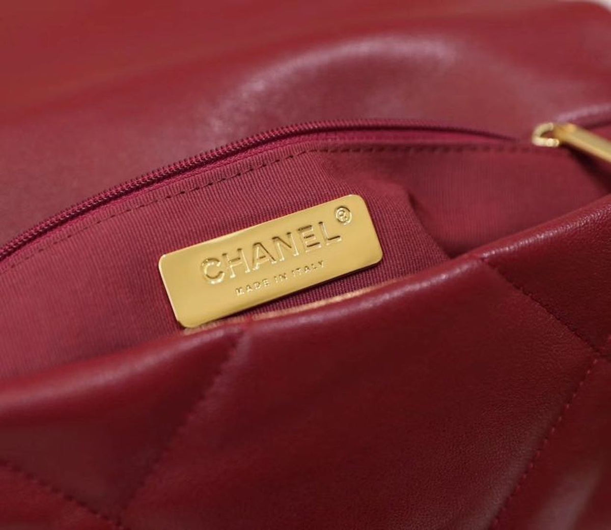 Chanel 19 Flap Bag 26cm Goatskin Leather Spring/Summer Act 1 Collection, Bordeaux – product image 16