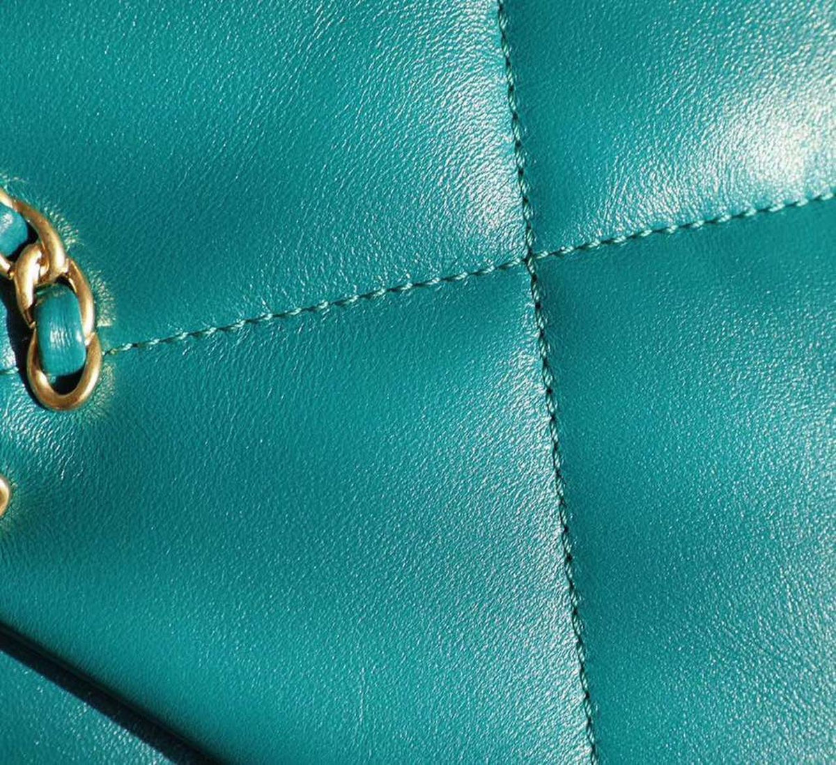 Chanel 19 Flap Bag 26cm Goatskin Leather Spring/Summer Act 1 Collection, Teal – product image 8