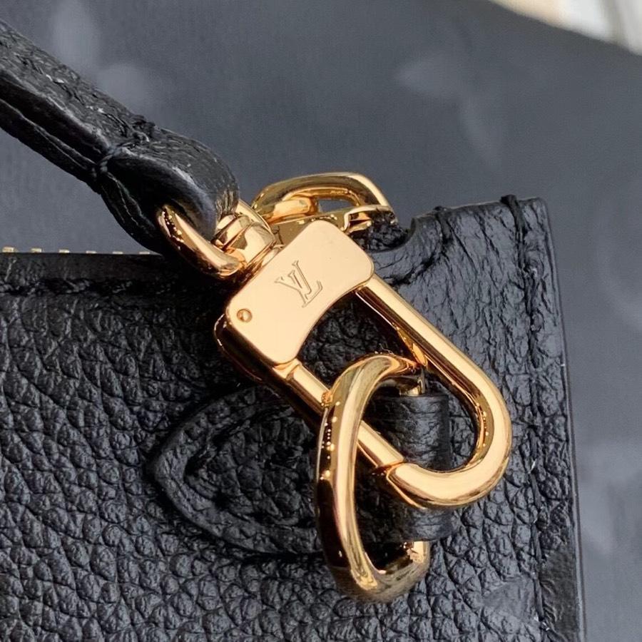 Neverfull MM 32 Black Embossed Cowhide Leather