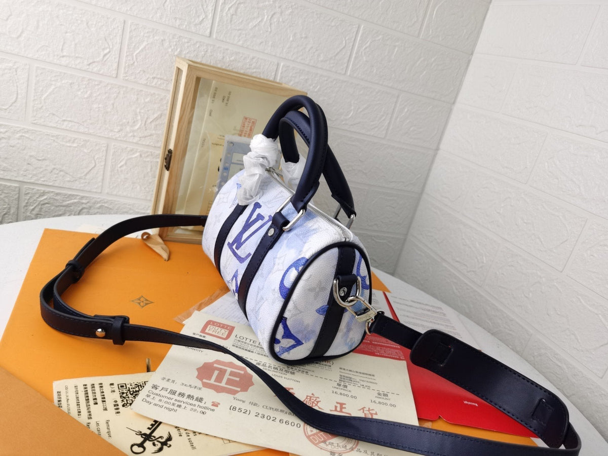 Keepall XS 21 Monogram Water Color Blue Canvas